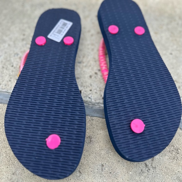 NEW  Vacation Blue PINK Sandals HANDMADE Size 6 - Picture 6 of 8
